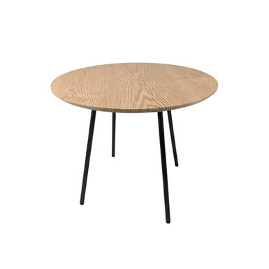 Mesa auxiliar redonda de madera Ø55x45cm
