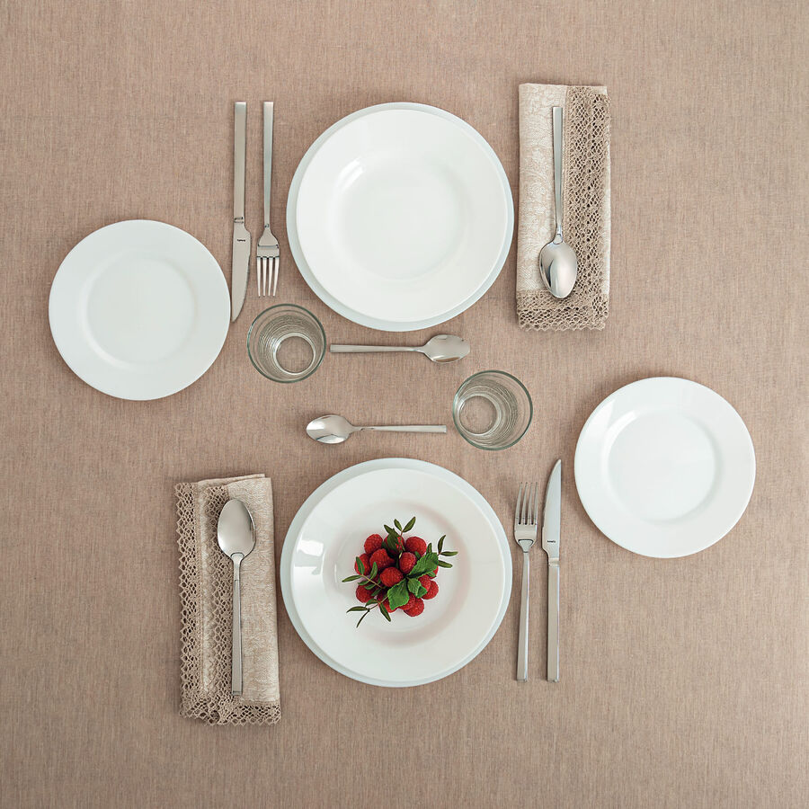 Vajilla de 18 piezas de opal blanca Biali