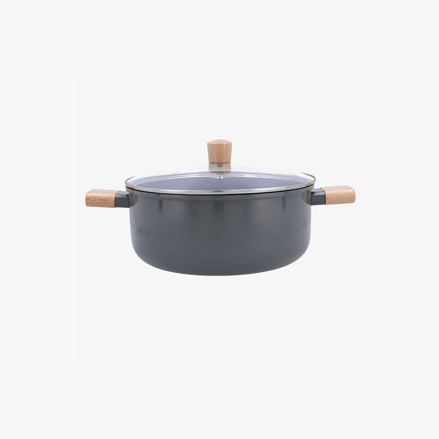 Cacerola con tapa de aluminio gris Mia &Oslash;28cm