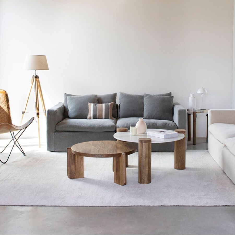 Alfombra de poli&eacute;ster beige 120x170cm