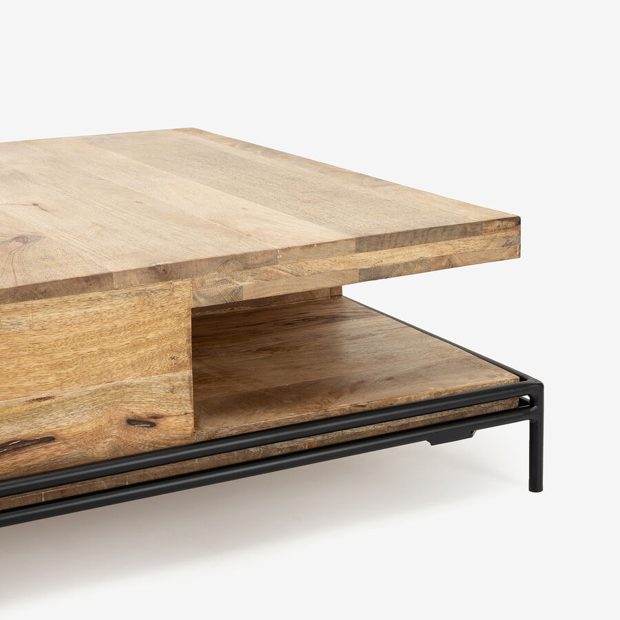 Mesa de centro de madera de mango Nazca 93x93x32cm
