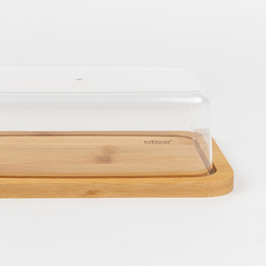 Mantequillera madera de bamb&uacute; Idana 19x12x7cm