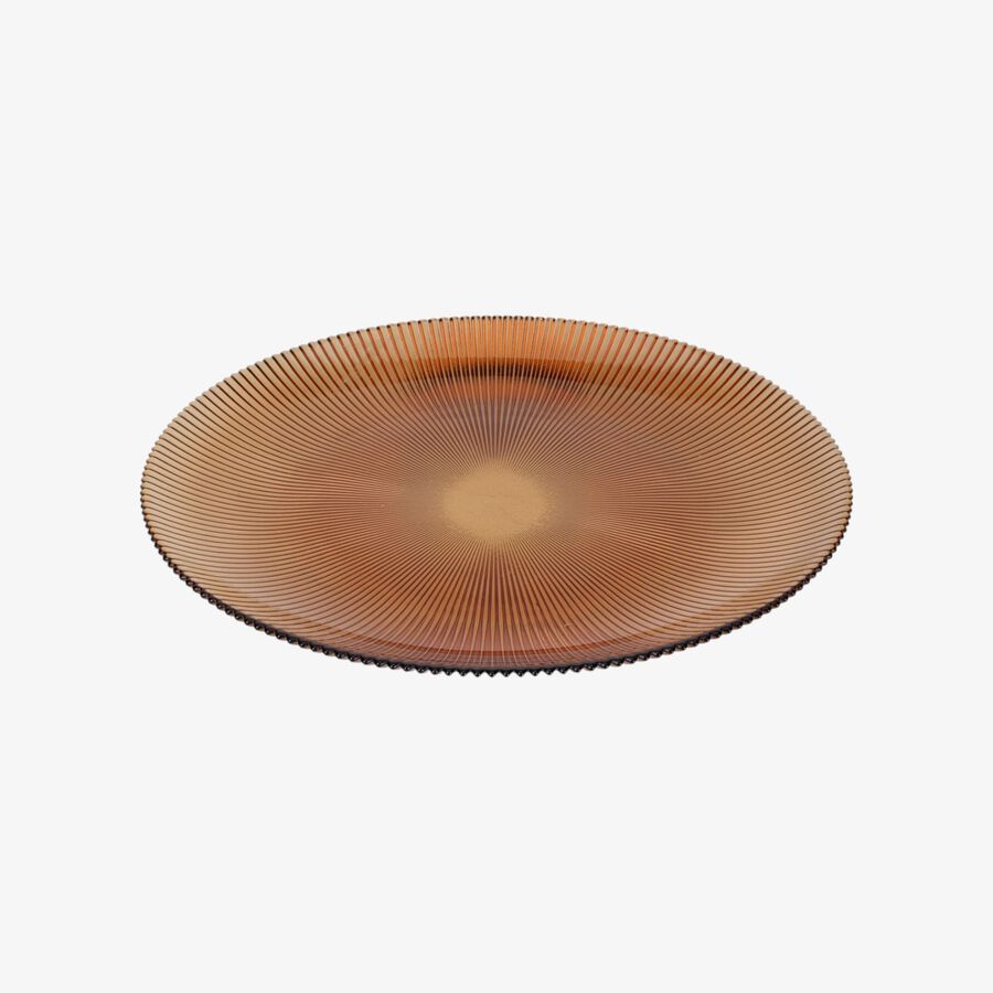 Plato llano de cristal ámbar Brule Ø28cm
