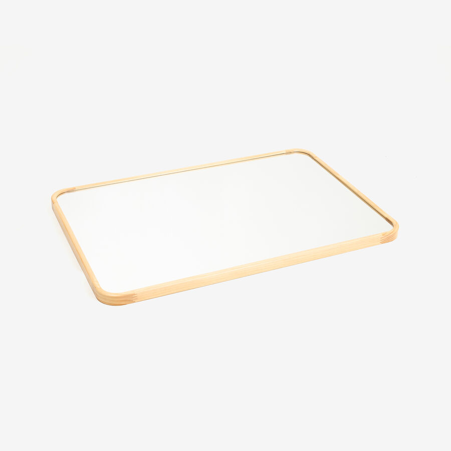 Espejo de pared rectangular con marco madera Jalota 60x90cm