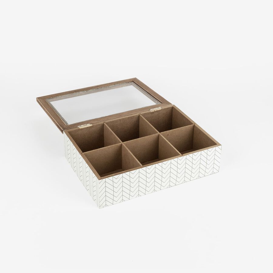 Caja madera organizador de t&eacute; Erase 24x17x7cm