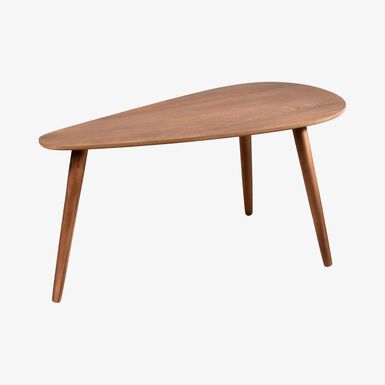 Set de 2 mesas auxiliares de nogal Alsace 80x40x40cm y 60x30x35cm