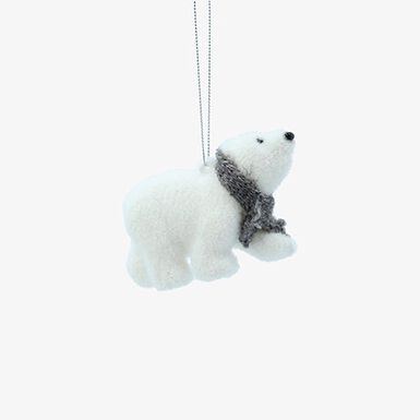 Decoraci&oacute;n de &aacute;rbol de Navidad oso polar 6cm