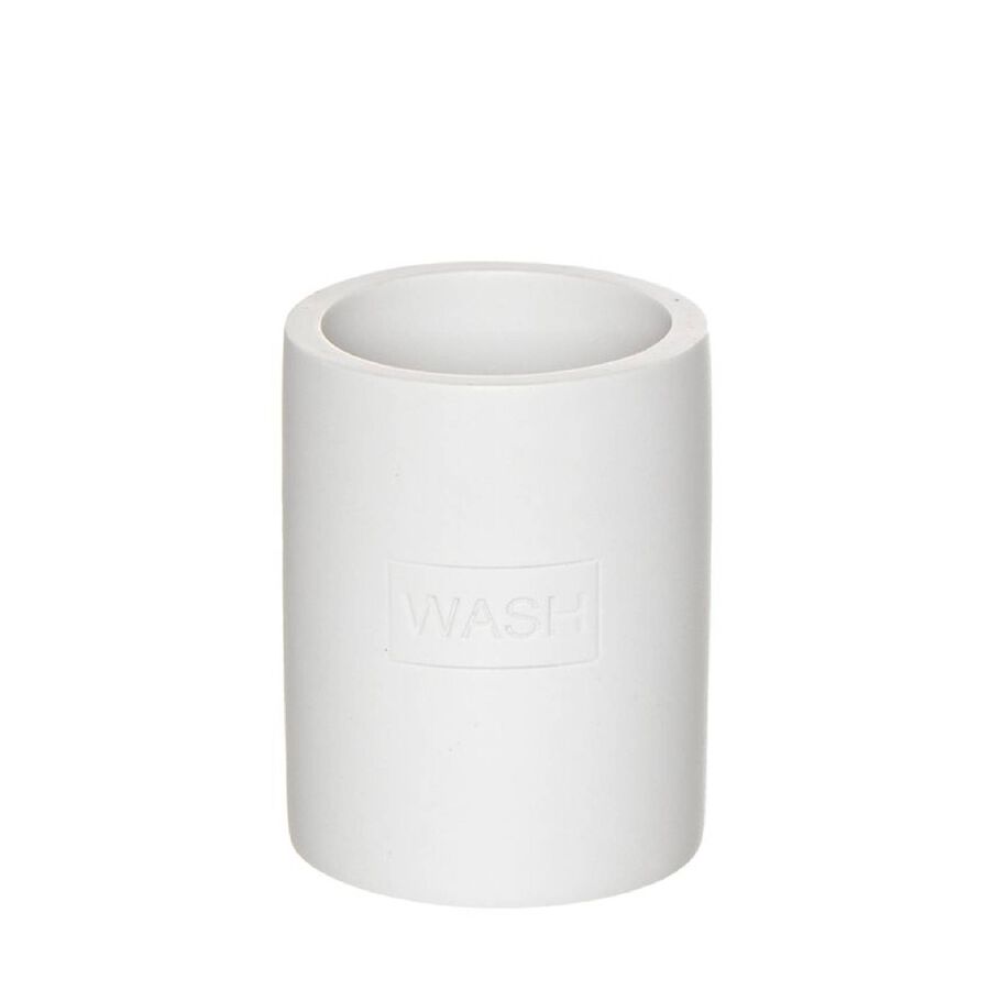 Vaso portacepillos de resina blanco Sada