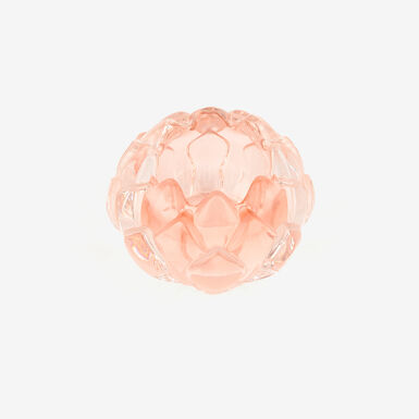 Portavelas de cristal rojo Flor Ø8x5,5cm