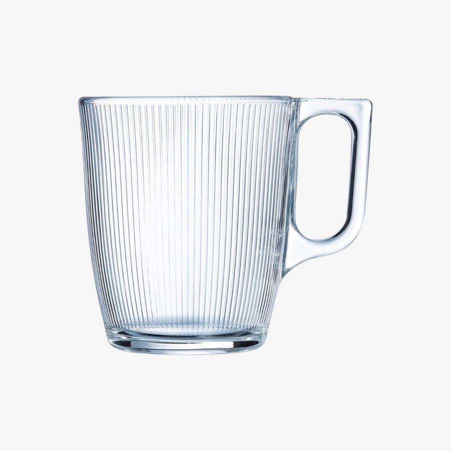 Mug de vidrio transparente Stria 25cl
