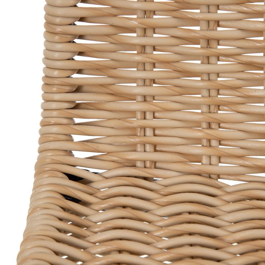 Taburete alto de rat&aacute;n sint&eacute;tico y metal 45x41x113cm