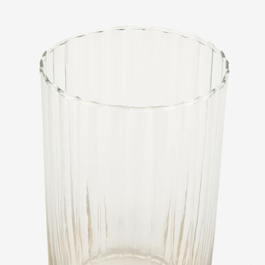 Jarrón de cristal transparente Brais Ø13x22cm