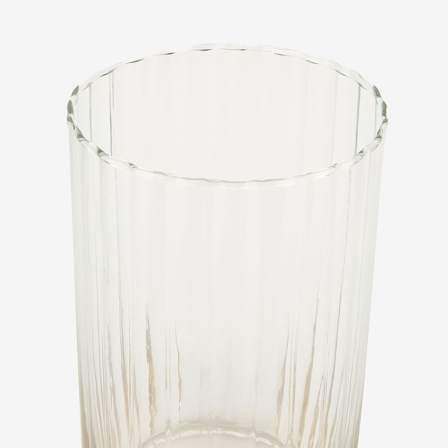 Jarrón de cristal transparente Brais Ø13x22cm