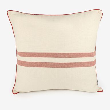 Funda de cojín de algodón con rayas rojas Niza 60x60cm