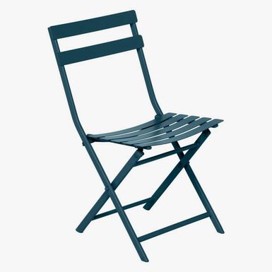 Silla de jard&iacute;n plegable de acero azul Dixie 42x51x81cm
