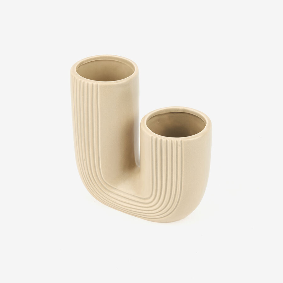 Jarrón cerámica blanca Daira 16cm