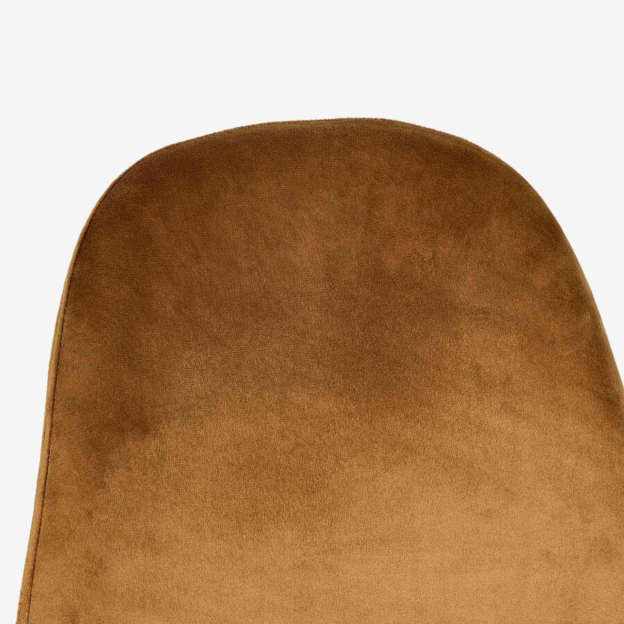 Silla de comedor de terciopelo marrón Concept 45x55x86cm