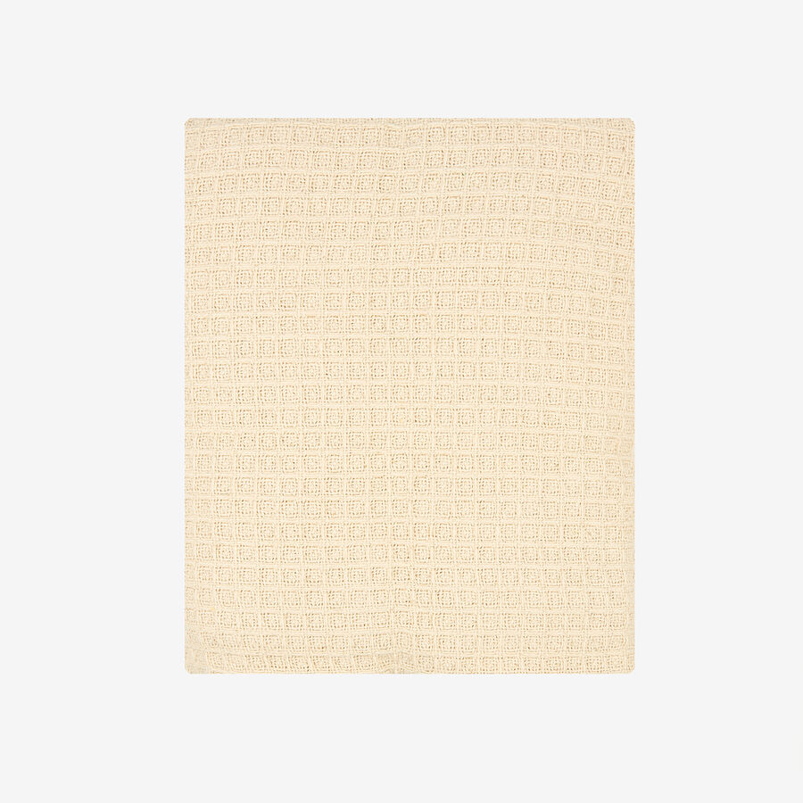 Plaid de algodón natural Waffle 160x130cm