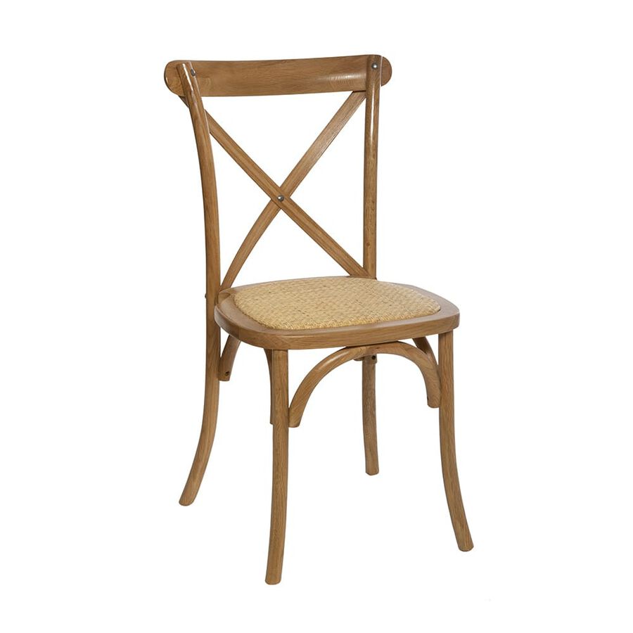 Silla de comedor de madera de roble marr&oacute;n Antique 48x52x89cm