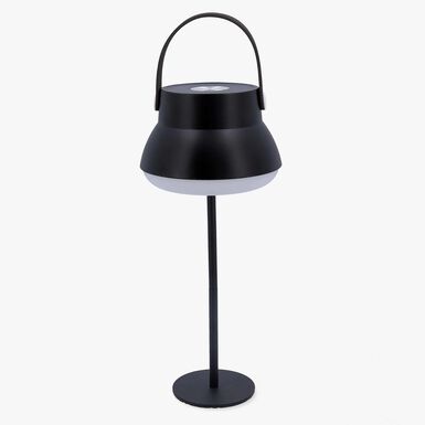 Lampara de mesa de metal negra 2 en 1 usb Nora