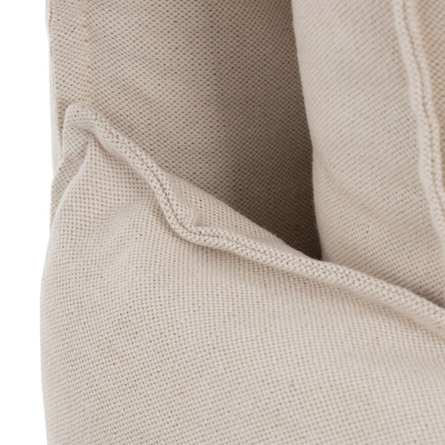 Sofá cama de algodón y lino beige 215x100x97cm