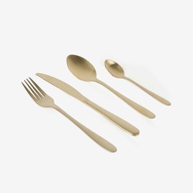 Set de 16 cubiertos de acero inoxidable Golden