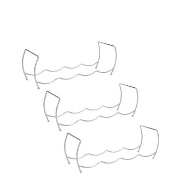 Set de 3 botelleros apilables metal 38x15x14cm