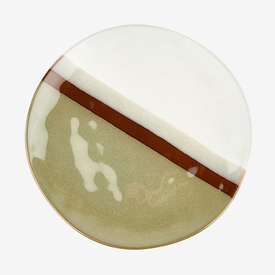 Plato llano de cerámica caqui Sotres Ø27cm