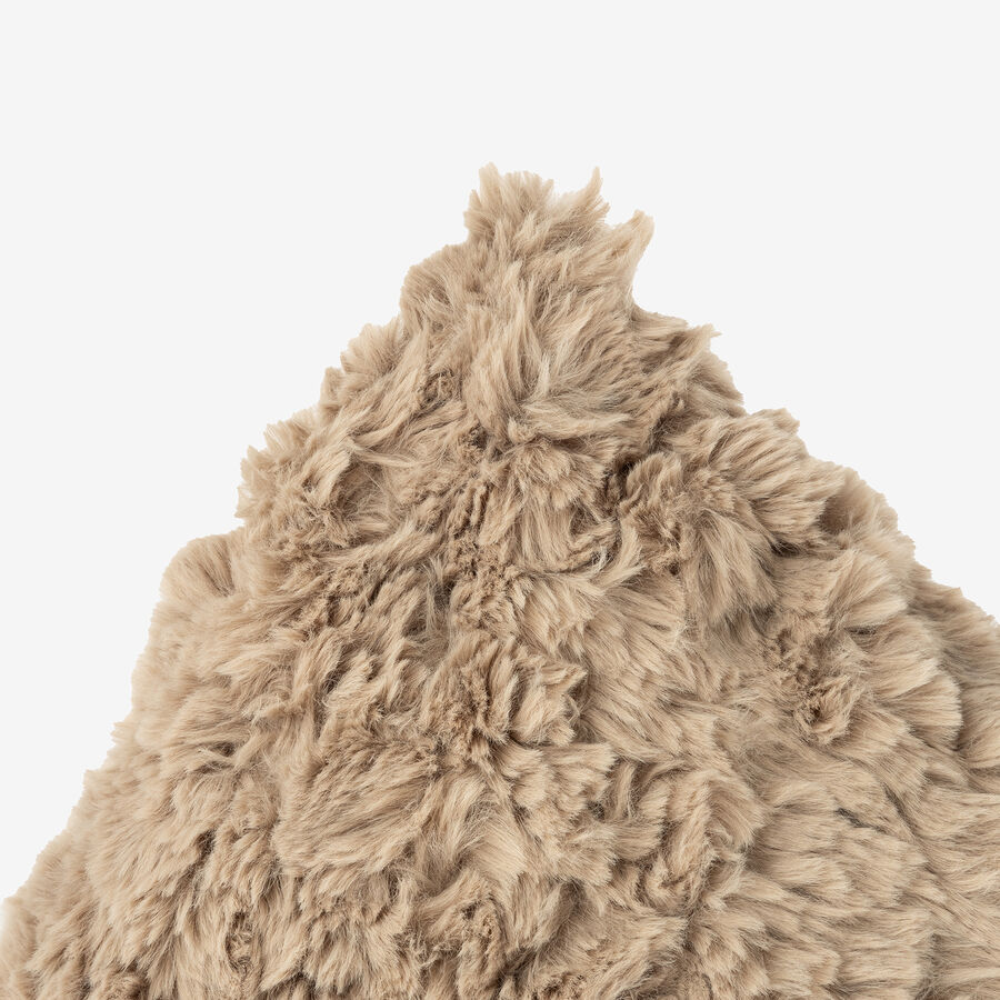 Funda de cojín de pelo beige 45x45cm