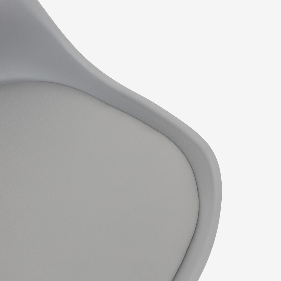 Silla oficina Tulip gris 48x55x45cm