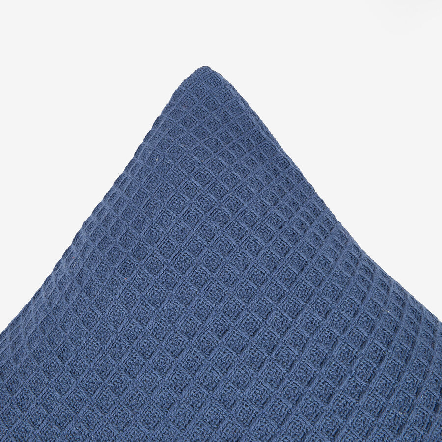 Funda de coj&iacute;n de algod&oacute;n azul Waffle 45x45cm