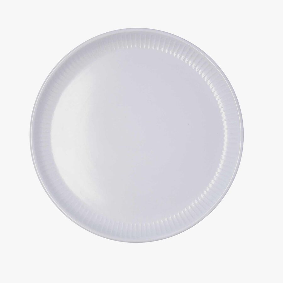 Plato llano de cer&aacute;mica gris &Oslash;26cm Bari 