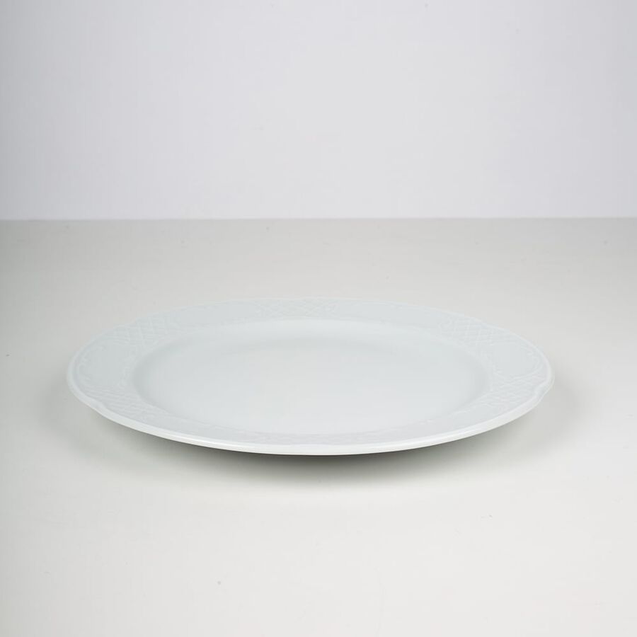 Plato llano blanco de porcelana Flora &Oslash;27cm