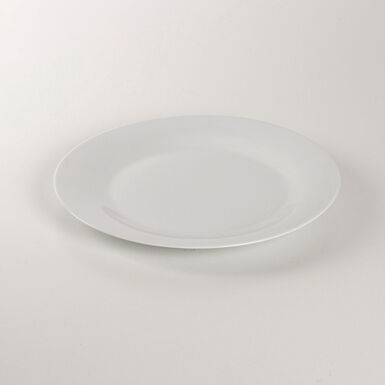Plato llano blanco de porcelana Basic 27cm