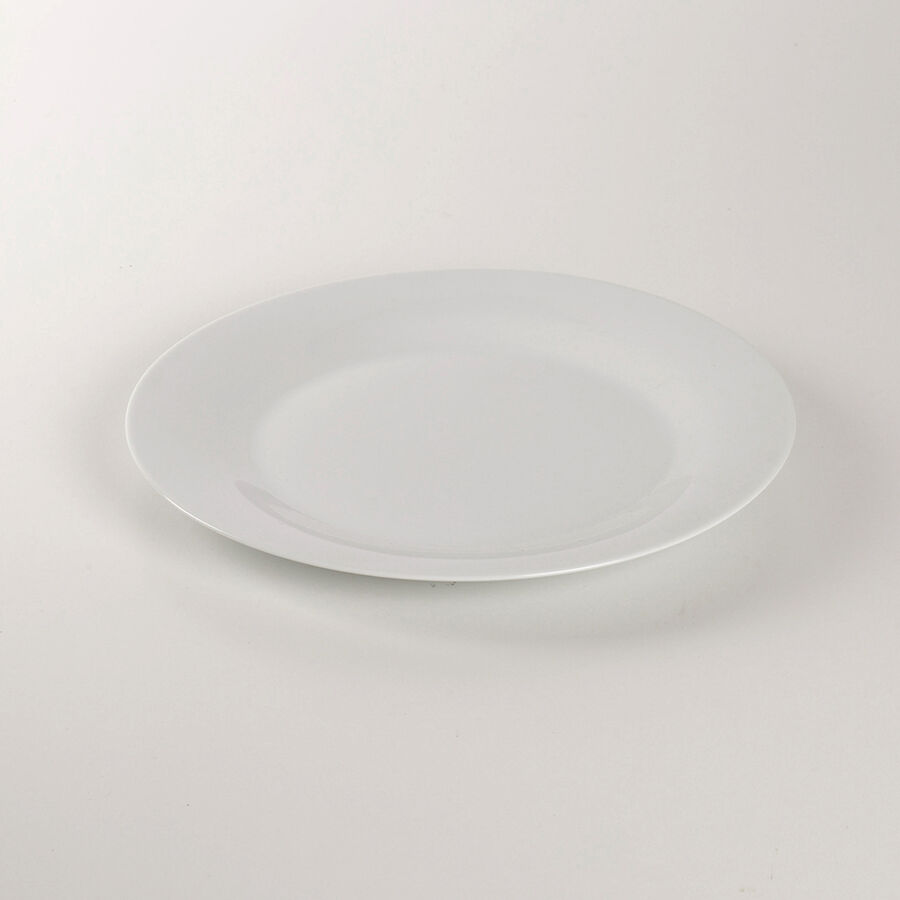 Plato llano blanco de porcelana Basic 27cm