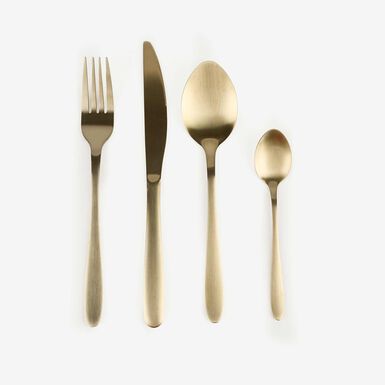 Set de 16 cubiertos de acero inoxidable Golden
