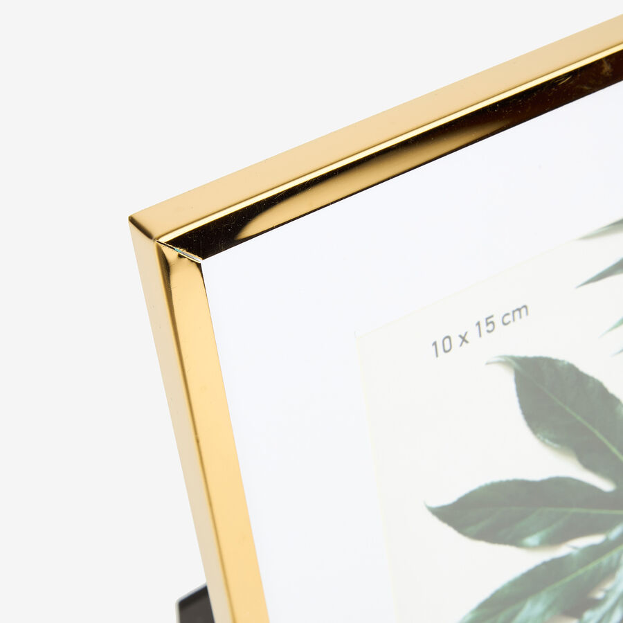 Marco de fotos de metal dorado 10x15cm