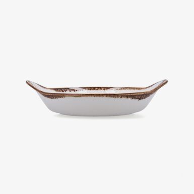 Bandeja blanca de porcelana Pietra 19cm