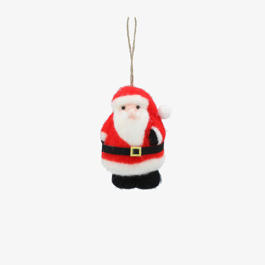 Adorno colgante de Pap&aacute; Noel de fieltro 12cm