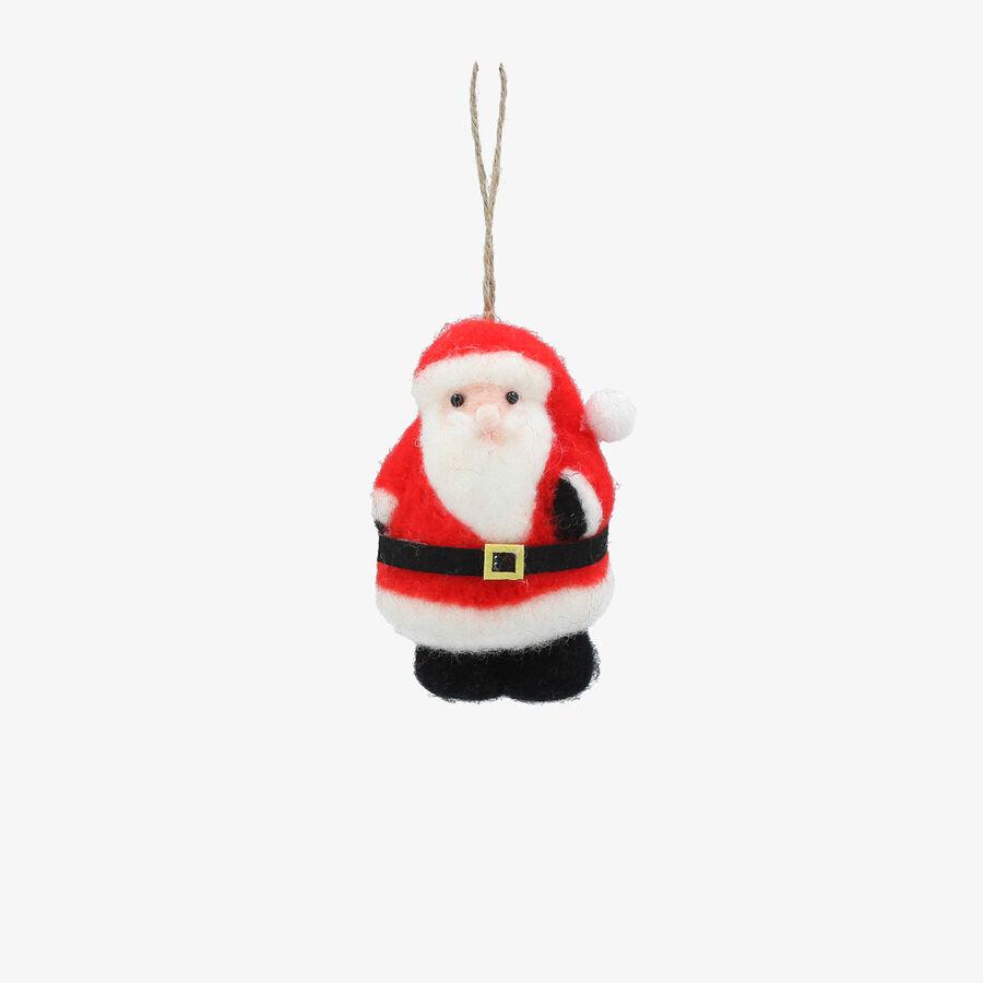 Adorno colgante de Pap&aacute; Noel de fieltro 12cm
