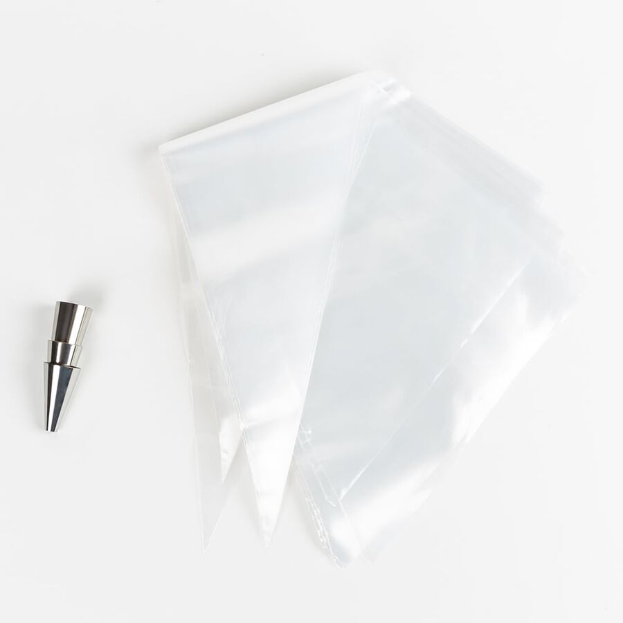 Set de 20 bolsas reposteras desechables con 3 boquillas