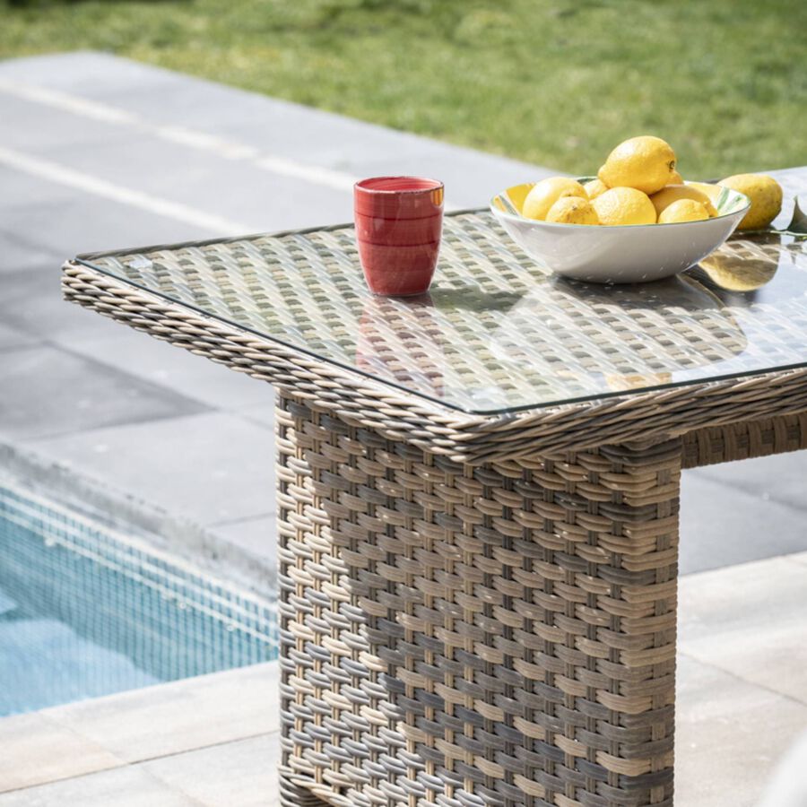 Set de jardín de 4 piezas de ratán sintético Lanai