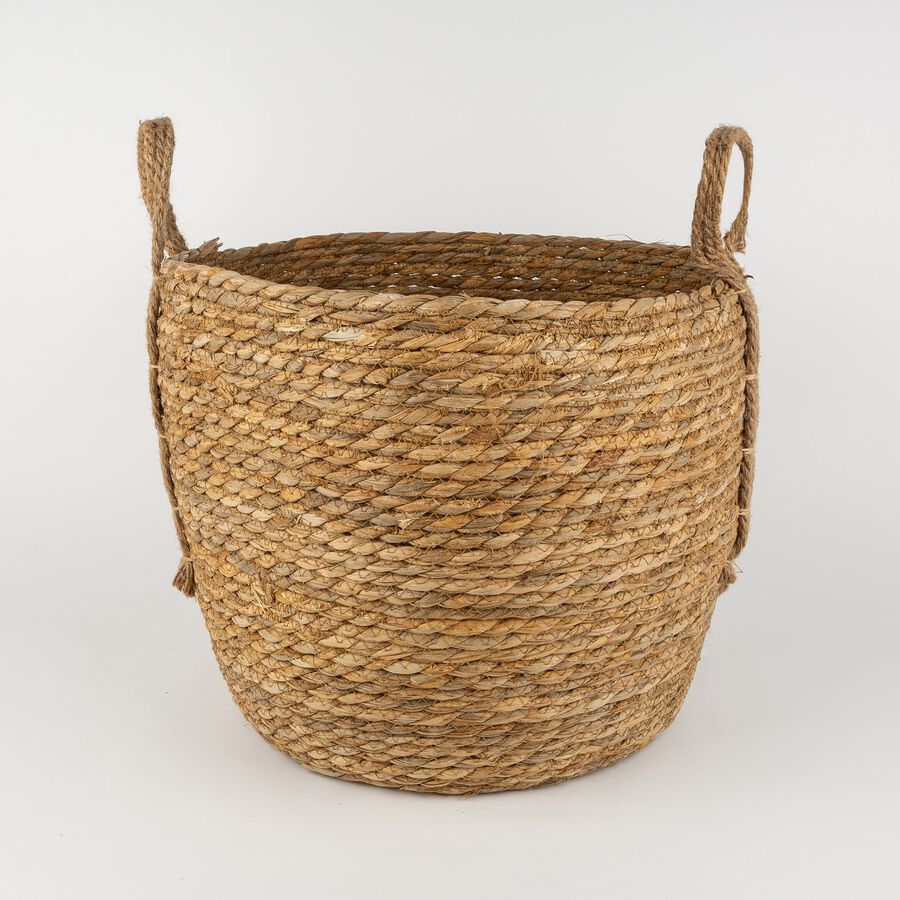 Cesta con asa de esparto Magret Ø40x33cm