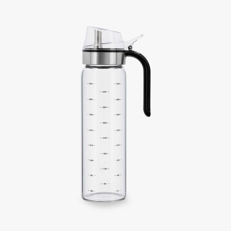 Aceitera de vidrio con asa y tapa Camel 9x25cm - 0,45L