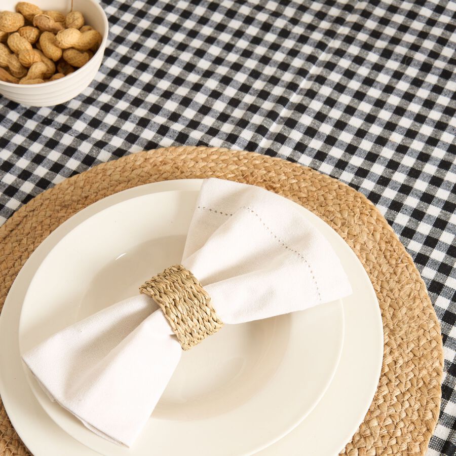 Set de 4 servilleteros de fibras naturales Ø5cm