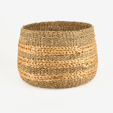 Cesta de fibras naturales Kenten &Oslash;45x30cm