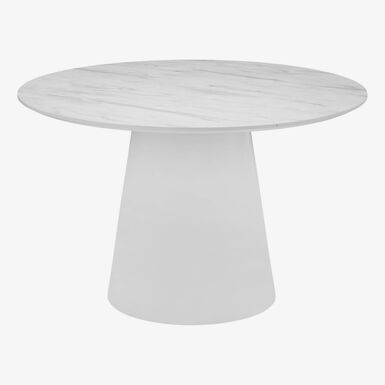 Mesa de comedor blanca de madera Uren &Oslash;120cm