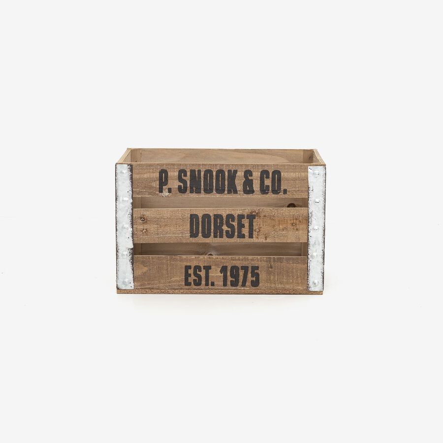 Caja listones madera Kim 37x25x23cm