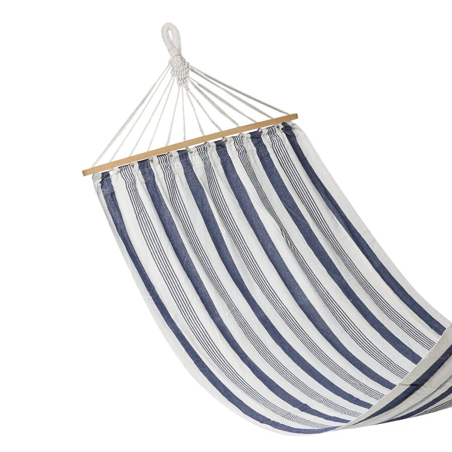 Hamaca de algod&oacute;n rayas azul 200x100cm