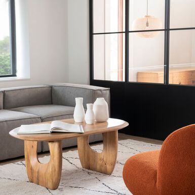 Mesa de centro de madera de mango Aero 120x70x48cm Clau&Chloe